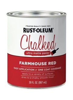 Buy Chalked Ultra Matte Paint Farmhouse Red 887ml in UAE