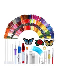 Buy Magic Embroidery Pen Punch Needle Set Pink/Green/Red 402grams in Saudi Arabia