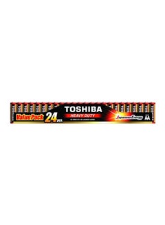 Buy 24-Piece heavy Duty Japanese Energy AA Battery Multicolour in UAE