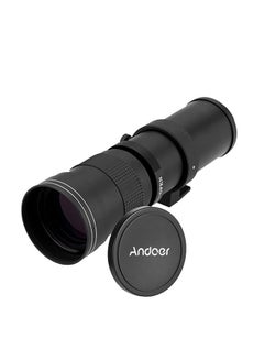 Buy Telephoto Manual Zoom Lens With T-Mount Black/Clear in Saudi Arabia