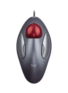 Buy Trackman Marble Optical Mouse Grey/Red in Egypt