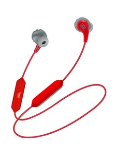 Buy Endurance Run Sweatproof Sport Wireless In-Ear Earphones - Fliphook - Twistlock + Flexsoft Tech - Magnet Buds Red/Grey in UAE