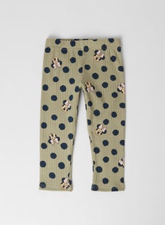 Buy Kids Polka Dot Print Leggings Silver Sage in UAE