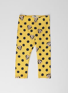 Buy Kids Polka Dot Print Leggings Sunset Gold in UAE