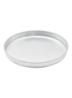 Buy Sturdy Round Tray Silver 30cm in Saudi Arabia