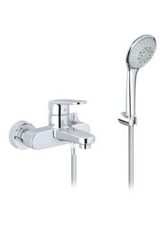 Buy Pack Of 2 Bath Mixer Faucet With Hand Shower Set Silver in Saudi Arabia