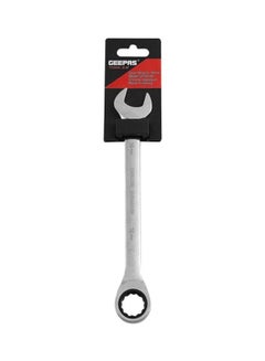 Buy 16mm Gear Wrench with Plastic Hanger - Part Ring/Open-Ended Spanner with Ratchet Function | CRV, Mirror Finish | Ideal for Mechanic, Plumbers, Carpenter, DIYers and More Silver 16mm in UAE