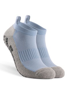 Buy Anti-Skid Soccer Sports Ankle Socks Light Blue in Saudi Arabia