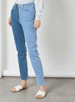 Buy Two Toned Jeans Blue in UAE