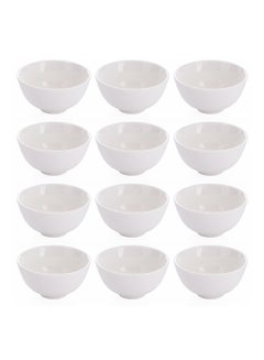 Buy 12-Piece Bowl Set White 4inch in Saudi Arabia