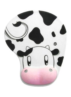 اشتري Anti-Slip Cute Cow Mouse Pad White/Black/Pink في السعودية