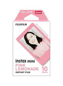 Buy Pack Of 10 Sheet Instax Mini Lemonade Film Pink in UAE