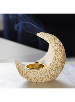 Buy Crescent Aroma Diffuser White/Gold 10.5x5.6x10cm in UAE