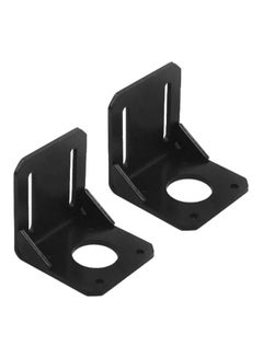 Buy 2-Piece Strong Bracket Stepper Motor Holder Set Black in Saudi Arabia