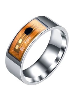 Buy Multifunctional NFC Digital Ring (Size - 10) Silver/Gold in Saudi Arabia