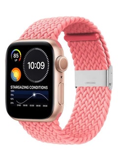Buy Replacement Adjustable Braided Sport Apple Watch Band for 45/44/42mm Pink in UAE