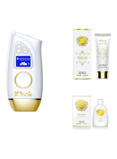 Buy NANO IPL Hair Removal Home Use Device With Skincare Cream And Body Lotion White 350ml in Saudi Arabia