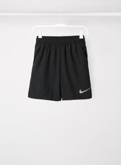 Buy Two Side Pocket Woven Shorts Black/White/(Reflect Silver) in Saudi Arabia