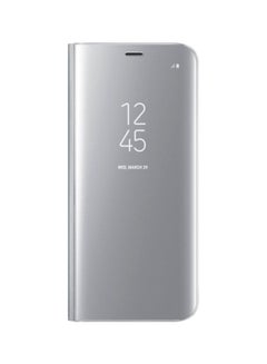 Buy Clear View Standing Flip Cover For Samsung Galaxy S8 Silver in Saudi Arabia