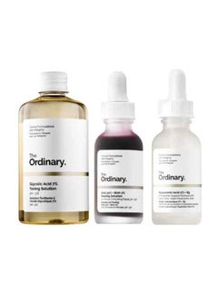 Buy 3-Piece Face Serum Set Peeling Solution 1x30, Toning Solution 1x240, Hyaluronic Acid 1x30ml in Saudi Arabia