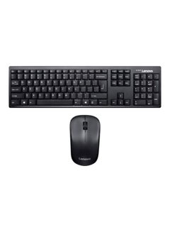 Buy 100 Wireless Combo Keyboard And Mouse Arabic Black in Saudi Arabia