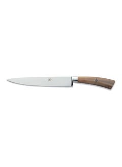 Buy Meat Knife With Holder Brown/Silver 22.3cm in Saudi Arabia