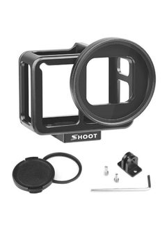 Buy CNC Protective Camera Case Action Cage Mount With UV Lens Backdoor Black in Saudi Arabia