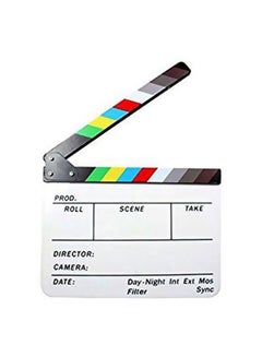 Buy Clapboard Dry Erase Director Film Movie Clapper Board Slate Multicolour in UAE