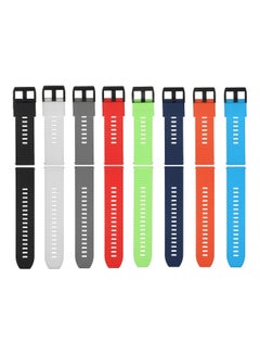 Buy 8-Piece Replacement Silicone Smartwatch Band - 22mm Multicolour in Saudi Arabia