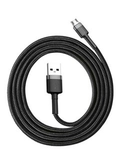 Buy Cafule Micro USB Cable Nylon Braided Fast Quick Charger Cable USB to Micro USB 2.4A Android Charging Cord compatible for Galaxy S7 S6, Note, LG, Nexus, Nokia, PS4, 1m Black/Grey in UAE