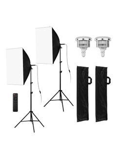 Buy 9-Piece Professional Studio Photography Light Kit Black/White in Saudi Arabia