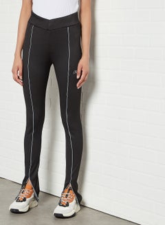 اشتري Front Stripe Pattern Leggings أسود في الامارات