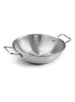 Buy Aluminum Wok Silver 28cm in Saudi Arabia