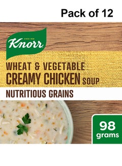 Buy Wheat And Vegetable Creamy Chicken Soup 98grams Pack of 12 in UAE