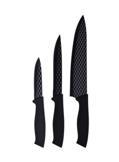 Buy 3-Piece Stuttgart Knife Set Black Chef Knife 20.5 Inch, Utility Knife 5.3 Inch, Paring Knife 3.8inch in UAE