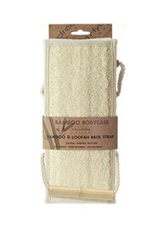 Buy Natural Bamboo and Loofah Back Strap Off White 20grams in UAE