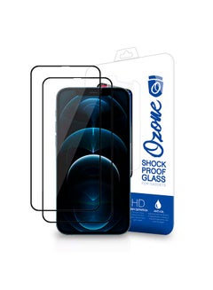 Buy 2-Piece Tempered Glass Screen Protector For Apple iPhone 12 Pro Max Black in UAE