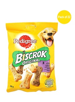 Buy Biscrok Multi Mix Dog Treats 200g Pack of 22 in UAE