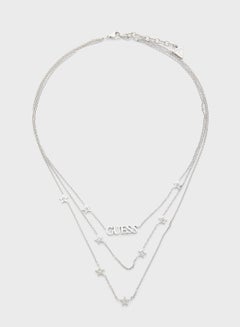 Buy Logo And Stars Layered Necklace in UAE