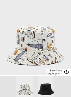 Buy Printed Bucket Hat Multicolour in UAE
