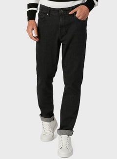 Buy Rinse Slim Fit Jeans Black in Saudi Arabia