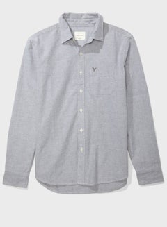 Buy Classic Oxford Slim Fit Shirt Grey in UAE