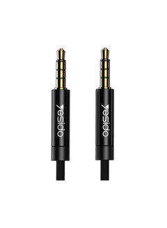 Buy Nylon Braided 3.5mm Male To Male Aux Audio Cable black in UAE