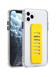 Buy Protective Case Cover With Wristband For Apple iphone 12 Pro Max Clear/Yellow in Saudi Arabia