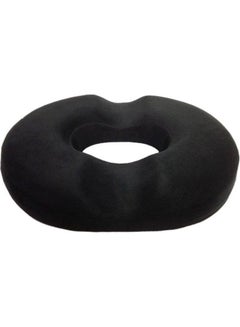 Buy Medical Hemorrhoids Treatment Ring Donut Tailbone Cushion Polyester Black 38x45x26cm in UAE