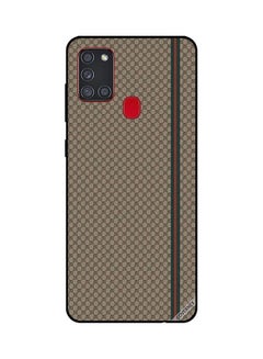 Buy Strips On Brown Pattern Protective Case Cover For Samsung Galaxy A21S Multicolour in Saudi Arabia