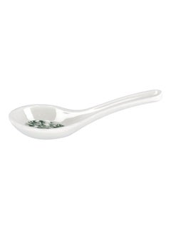 Buy Melamine Soup Spoon White 13.5x1.5x1.5cm in UAE