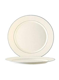 Buy 6-Piece Reception Dinner Plate Beige 10inch in UAE