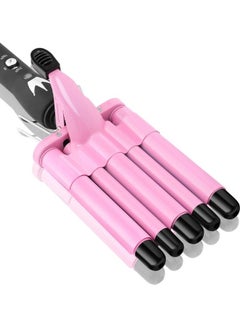 Buy 5-Barrel Curling Iron Wand Hair Crimper Pink/Black in Saudi Arabia