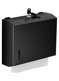 Buy Stainless Steel Bathroom Toilet Tissue Dispenser Black in Saudi Arabia